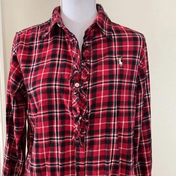 Ralph Lauren plaid long sleeve shirt - Picture 3 of 7